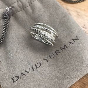 David Yurman Sterling Silver Crossover Ring
